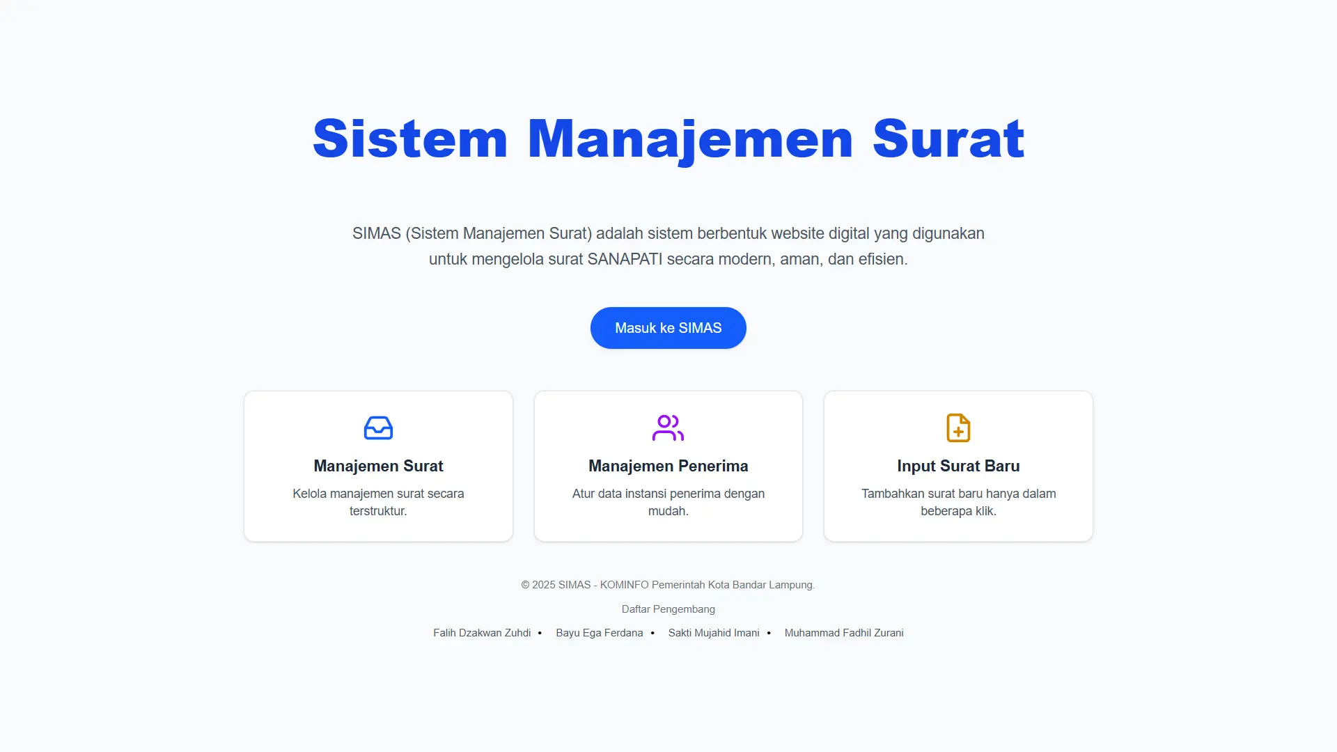SIMAS - Correspondence Management System